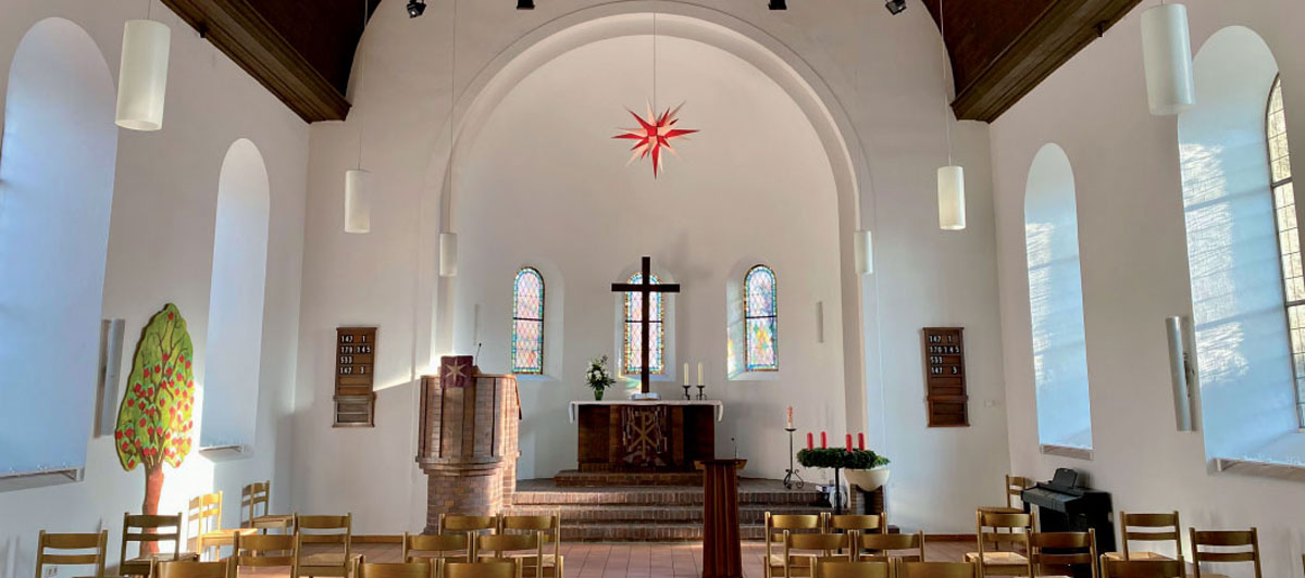 Evangelische Kiche Biesdorf Innenansicht